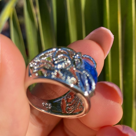NEW 925 Sterling Silver Blue Stone Ring - Picture 3 of 14